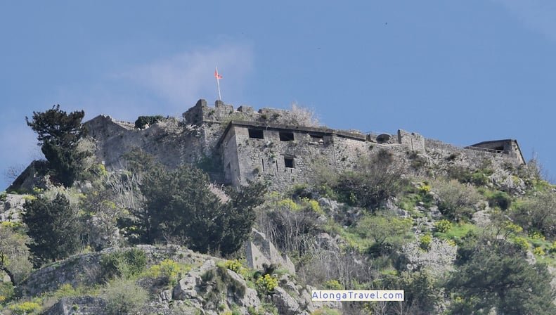 Half destroyed St. John Kotor Fortress