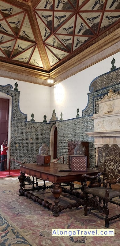 Magnificent Magpie room with beautiful ceramic tiles in National Palace of Sintra