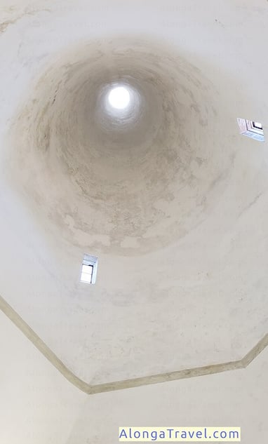 Inside of the white conical chimney in Sintra National Palace