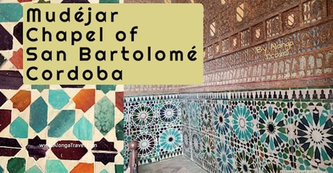 Colorful Bartholomew mudejar chapter in Cordoba Spain